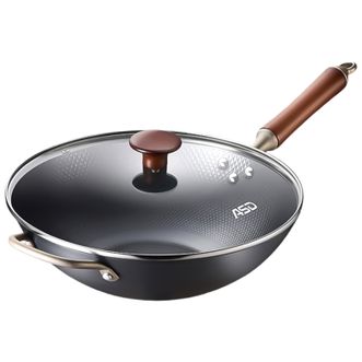 爱仕达/ASD  锈不了新四代精铁炒锅  炒锅 轻铁锅  家用无涂层炒菜锅  32cm  CF32A13WG