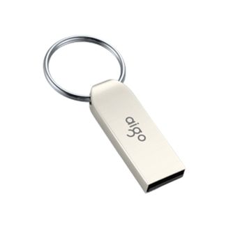 爱国者（aigo）U盘 64GB USB2.0 金属车载U盘 银色 迷你款 U268