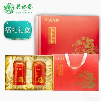吴裕泰  福礼茉莉花茶礼盒(新款)300g(150g*2罐)
