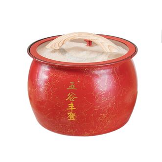德铂（Debo）  五谷丰登米桶  约12L  精铁米桶密封米缸储物