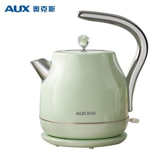 奥克斯/AUX  304不锈钢电水壶热水壶 1.5L大容量电热水壶复古烧水壶浅绿HX-A1525