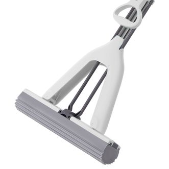 大卫  家用免手洗对折懒人大胶棉拖把加长吸水懒人海绵墩布 共2个拖头