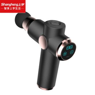 上亨（shangheng）  筋膜枪肌肉放松按摩器男女家用腰部腿部筋膜仪震动经膜球颈膜枪棒运动健身器材便携按摩器液晶款黑色