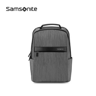 新秀丽/Samsonite  双肩包 商务通勤背包 简约轻便拼接设计书包 电脑包（灰色）