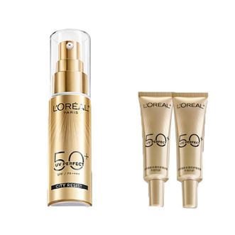 欧莱雅  多重防护小金管防晒霜30ml+15ml*2 OL515621