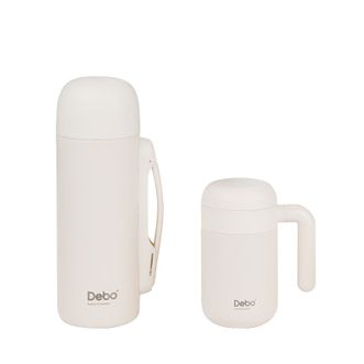 德铂（Debo）  玛利亚 套装杯壶  DEP-814  白色  316不锈钢保温壶保温杯