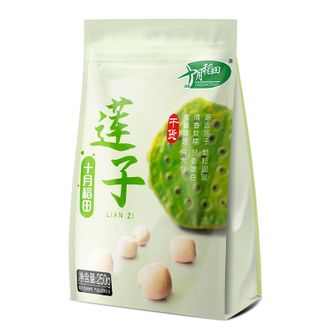 十月稻田  莲子250g去芯磨皮白莲子煲汤食材 莲子