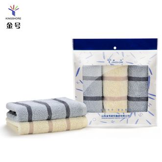 金号  新疆棉纯棉毛巾 三条袋装 60*30cm 66g 吸水面巾洗脸巾 扶桑寄语系列 三条袋装