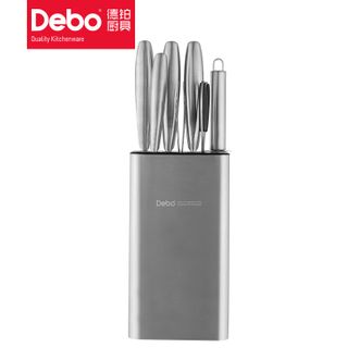 Debo  德铂恩蒂卡不锈钢刀具套装厨房切菜刀多用刀不锈钢7件套