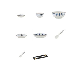 Debo  德铂凯特琳餐具套装套装碗碟勺筷组合DEP-764家庭套装