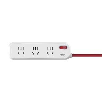 德力西电气（DELIXI ELECTRIC）  遇见系列 三位五孔排插  1.6米 极地白