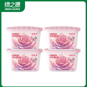 绿之源  除湿盒防潮衣柜干燥剂吸湿盒防潮防霉防虫衣物玫瑰香氛  235g*4盒