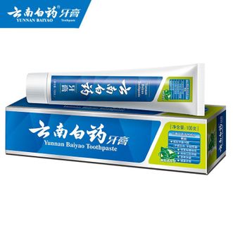 云南白药  牙膏(薄荷香)100g单支 软性磨料温和护齿膏体绵密减轻牙渍