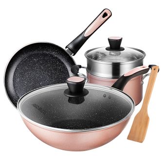 爱仕达（ASD）  麦饭石套装锅  PL03A9WG  带护锅铲晶石三件套