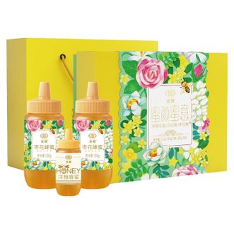 宫粮蜂蜜多花蜜百花蜜槐花蜜枣花蜜冲调水饮蜂蜜礼盒蜜颜蜜意蜂蜜礼盒1100g