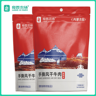 良西农场  内蒙古手撕风干牛肉麻辣味50g*2袋休闲零食小吃