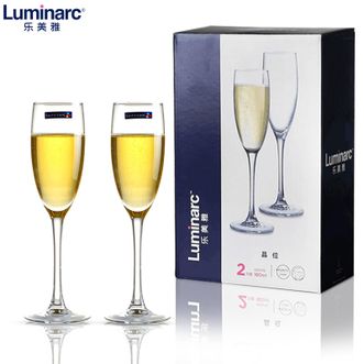 乐美雅（Luminarc）  品味香槟杯 红酒杯高脚杯 无铅玻璃160ml*2只