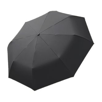 美度（MAYDU）   全自动太阳伞女三折遮阳伞黑胶防晒防紫外线晴雨伞两用深空黑