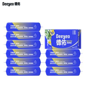 德佑/Deeyeo  三重植萃湿厕纸40片*10包/箱 卫生湿巾亲肤安全家庭实惠装