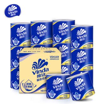 维达  蓝色经典卷纸4层 有芯卷纸 卷筒纸巾卫生纸巾厕纸 4层 145g*27卷