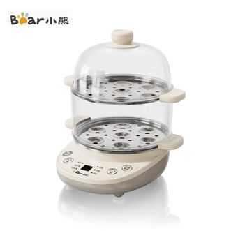 小熊/Bear  煮蛋器双层家用多用途蒸蛋器不锈钢早餐蒸点心可预约定时自动断电蒸锅