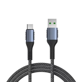 OKSJ  OKSJ TYPE-C 6A螺纹快充数据线-1.2米 黑灰色6971987040751
