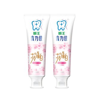 狮王  牙膏 自然焕白樱花美自牙膏(花语白) 140g*2支