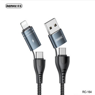 睿量Remax    四合一数据线快充苹果type-c数据线适用华为mate10p20p30小米6x89红米oppo一加一拖二PD手机充电线