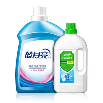 蓝月亮 自然洁净洗衣液3kg+衣物消毒液1kg 蓝月亮 自然洁净洗衣液3kg+衣物消毒液1kg