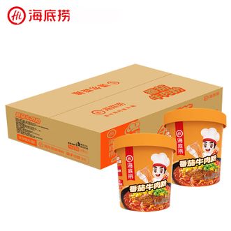 海底捞  酸辣粉免煮冲泡粉丝 番茄牛肉粉147g*12桶