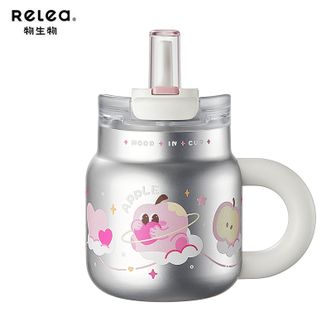 物生物  BINGO保温杯960ML-心苹气和 大容量保温杯女生吸管杯高颜值水杯学生泡茶冰霸杯 JV012465-0960-GS