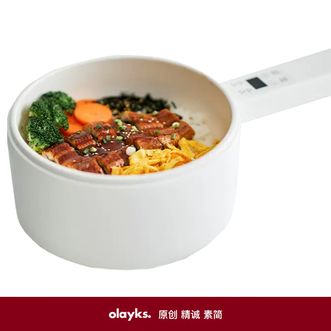 欧莱克（olayks）电煮锅智能菜单小电锅电热锅多功能锅煎炒一体电炒锅学生宿舍小锅泡面电火锅定时保温不粘锅OLK-01-11