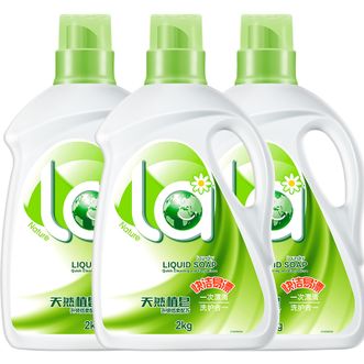 妈妈壹选_la洗衣液天然皂液_2kg*3瓶快洁易漂洗护合一洁净柔顺