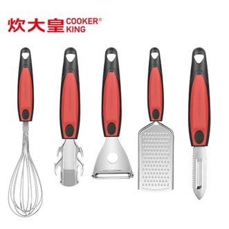 炊大皇（COOKER KING）  厨房工具打蛋器刨丝器三角刨鱼鳞刨碗碟夹致享五件套CK83395