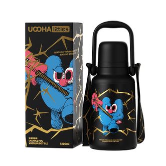 UOOHA Littles  保温悠悠桶 保温杯 大容量水杯1200ml 黑色荆棘 黑 UBW20-E