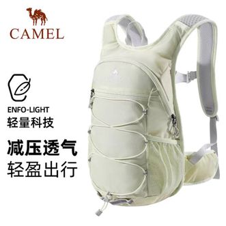 骆驼/Camel  轻便女双肩包户外骑行徒步登山包爬山背包运动装备574D284633   浅水绿