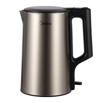 美的/Midea  电热水壶烧水壶1.7L大容量便携保温家用烧水自动断电防干烧煮水壶316不锈钢内胆 PJ17A01