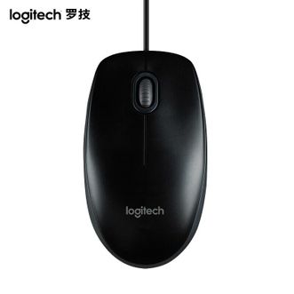 罗技（Logitech）B100有线鼠标办公鼠标对称鼠标黑色