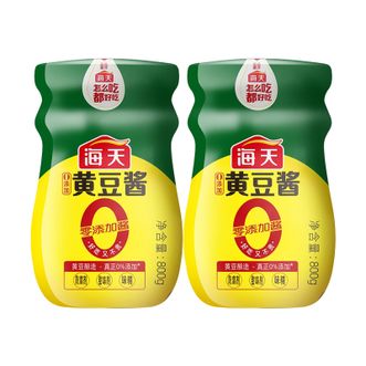 海天  0添加黄豆酱  零添加下饭酱豆瓣酱炒菜拌面调味酱  800g*2瓶