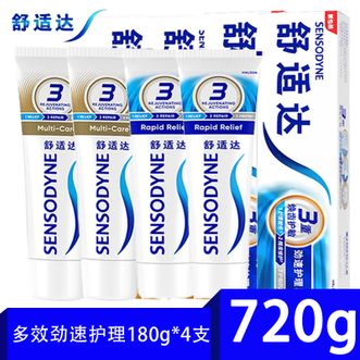 舒适达  牙膏多效护理180g*2+劲速护理180g*2 囤货装