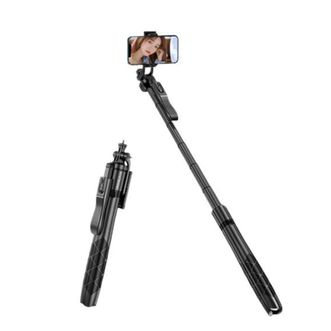 联想/Lenovo  会议音频视频支架伸缩三脚架自拍杆 H18B旗舰双灯款 1.8米+不锈钢杆+稳拍手柄+双补光灯 黑色