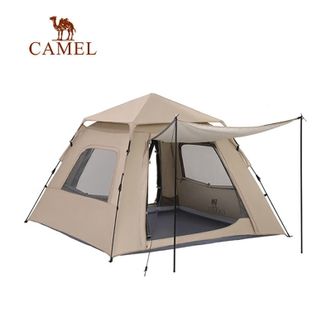 骆驼/Camel  帐篷 户外折叠便携式自动帐篷 露营装备（ 3-4人：210*200*145cm 黑胶）