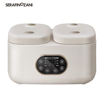 SERAFINOZANI  双胆电饭煲智能预约保温双陶瓷内胆乳白色双胆2L+2L