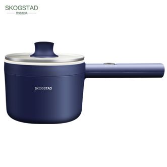 SKOGSTAD  思嘉思达 1.2L长手柄电煮锅电火锅电炒锅电炖锅料理锅多功能锅 家用宿舍煮面锅泡面锅煮粥煲汤电器电热杯涮锅涮肉锅电热锅炖煮锅多用途锅煎煮锅SKD-F0057蓝色