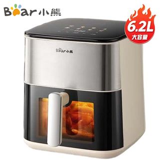 小熊/Bear  空气炸锅  免翻面 双档风速 6.2L家用大容量易操作可视炸烤一体机  QZG-H16T5