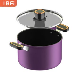 艾博菲（IBF）  姹紫单汤锅 20cm小 汤锅不粘锅双耳熬粥锅电磁炉通用IBF548512