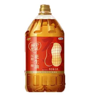 福临门  福至心礼压榨一级花生油5L家庭桶装山东大花生