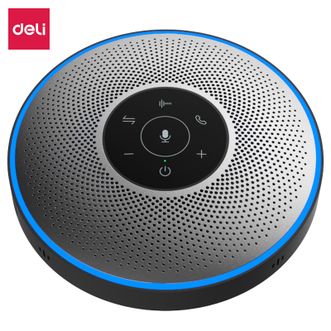得力/Deli  14871 视频会议全向麦克风 AI降噪 双向语音 蓝牙传输 360°拾音