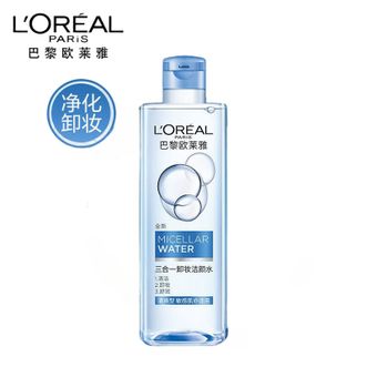 欧莱雅（LOREAL）  三合一卸妆洁颜水清爽型400ml  面部卸妆清洁敏感肌适用