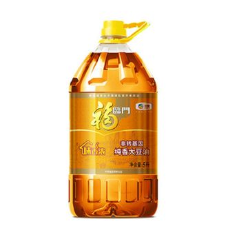  福临门 食用油 非转基因纯香大豆油5L 中粮出品 新老包装随机发货